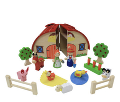 Valija granja de madera (Wooden farm set) - comprar online