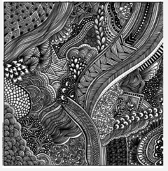 Lámina mural para pintar ZENTANGLE - comprar online