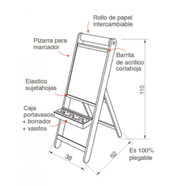 Pizarra de pie en internet