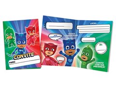 Convite PJ Masks c/ 8 unids - comprar online