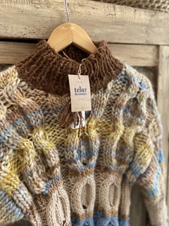 Sweater “Avellana”marrones y celeste. - comprar online