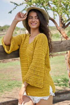 Sweater "Terruño", amarillo oro. en internet