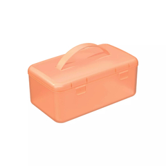 Necessaire Frasqueirinha Laranja em um fundo branco.