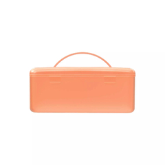 Necessaire Frasqueirinha Laranja em um fundo branco.