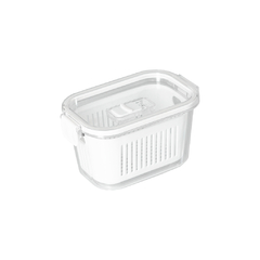 Pote slim multiuso de acrílico com tampa, ideal para organização na cozinha.