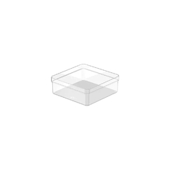 Organizador de Gavetas Clear 30x7,5x5,6cm em um fundo branco.