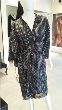 Kimono satén y encaje-Jesus Fernandez (LFLKIM001) - comprar online