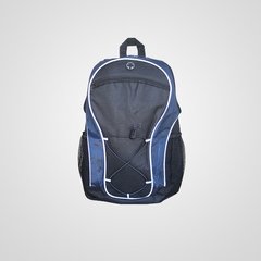 Mochila combinada azul y negro 2706