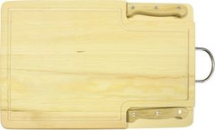 TABLA DE MADERA CON CUCHILLO Y TENEDOR ASADOR - comprar online