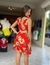 VESTIDO VERMELHO FLORAL - comprar online