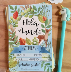 TARJETAS DE MOMENTOS · PERSONALIZADAS · Animalitos Acuarela