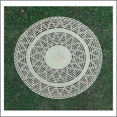 Alfombra deco de palma 80 cm