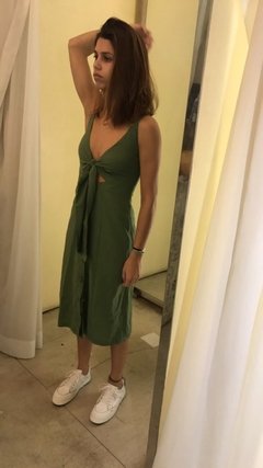 Vestido Mia - verde militar - Malka atelier