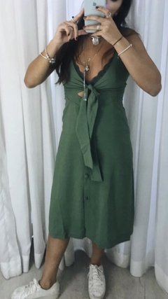 Vestido Mia - verde militar na internet