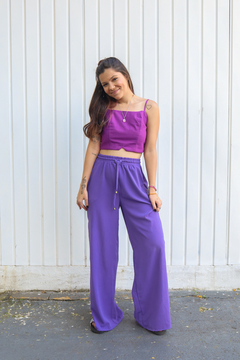 Calça Antonia - Roxo - Malka atelier