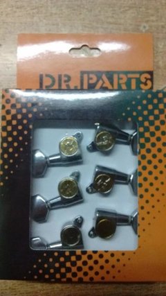 Dr Parts Emh7002/cr/r6 Clavijas 6 En Linea P/guitarra