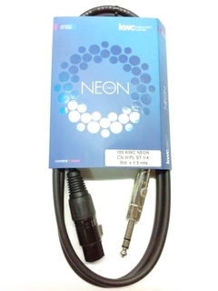 Kw Kwc 185 Neon Cable Canon Xlr Hembra / Plug Stereo 1,5 Mts