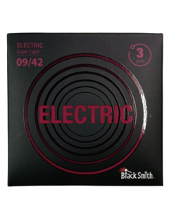 Blacksmith Nw09423p Encordados P/guitarra Elect 009 Pack X 3
