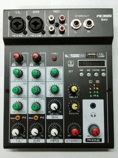 Ross M4u Mixer Consola 4 Canales Interfase Usb Bluetooth