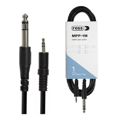 Ross Mpp-1m Cable 6,5 Mini Plug St A Plug 3,5 Stereo 1 Metro