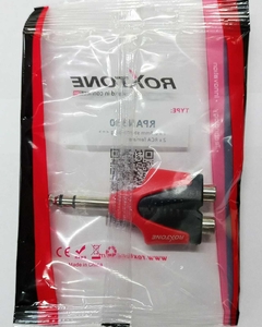 Roxtone Rpan330 Adaptador Plug 6.3 Stereo A 2 Rca Hembra - comprar online