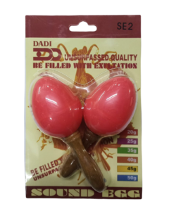 Dadi Se2 Shaker Huevitos Ritmicos C/ Manija Madera Rojo 20gr