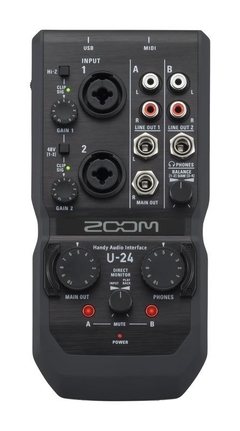 Zoom U-24 Interfaz De Audio Portátil De 2 Canales + Midi