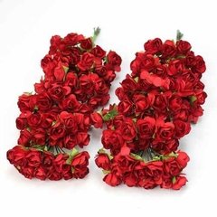 144 Mini Rosa De Papel Decoração Festas Varias cores disponiveis - comprar online