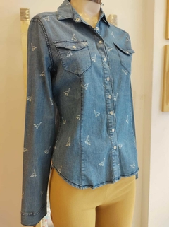 Camisa de Jean con lycra - tienda online
