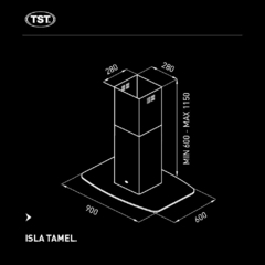 CAMPANA TST TAMEL 90 cm - tienda online