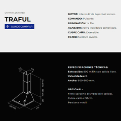 CAMPANA TST TRAFUL 90 CM - tienda online