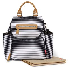 Bolsa Maternidade - Grand Central Take-it-All Backpack - Black White Striped - Skip Hop