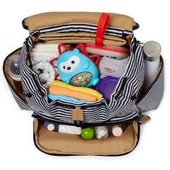Bolsa Maternidade - Grand Central Take-it-All Backpack - Black White Striped - Skip Hop - FPKids Produtos Infantis | Produtos Para Bebês, Crianças e Mamães