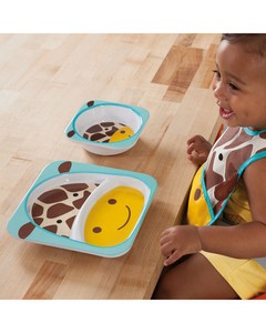 Set de Pratos Zoo - Girafa - Skip Hop - FPKids Produtos Infantis | Produtos Para Bebês, Crianças e Mamães