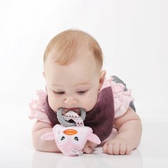 Babador, Mordedor e Prendedor de Chupeta - Pinguim Pinky - Munch Baby