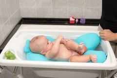 Almofada de Banho para Bebê Azul - Baby Pil na internet