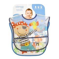 Kit com 2 Babadores Impermeáveis com Bolso Menino - Clingo - FPKids Produtos Infantis | Produtos Para Bebês, Crianças e Mamães