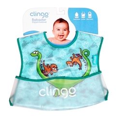 Babador Impermeável Dinossauro - Clingo - FPKids Produtos Infantis | Produtos Para Bebês, Crianças e Mamães