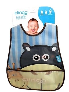 Babador Impermeável Hipopótamo - Clingo - FPKids Produtos Infantis | Produtos Para Bebês, Crianças e Mamães