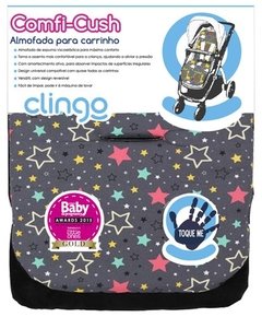 Almofada Colchão para Carrinho Comfi Cush Colors Stars - Clingo - FPKids Produtos Infantis | Produtos Para Bebês, Crianças e Mamães