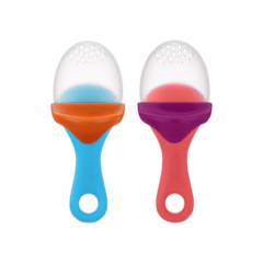 Alimentador de Silicone Pulp - Boon - 2 Peças - Azul e Rosa - FPKids Produtos Infantis | Produtos Para Bebês, Crianças e Mamães
