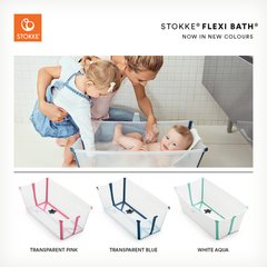 Banheira Dobrável Flexi Bath Transparente Rosa - STOKKE - FPKids Produtos Infantis | Produtos Para Bebês, Crianças e Mamães