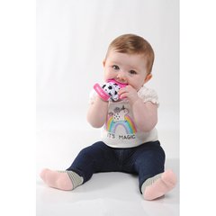Luva Mordedor - Munch Mitt - Rosa com Unicórnios - Munch Baby - loja online