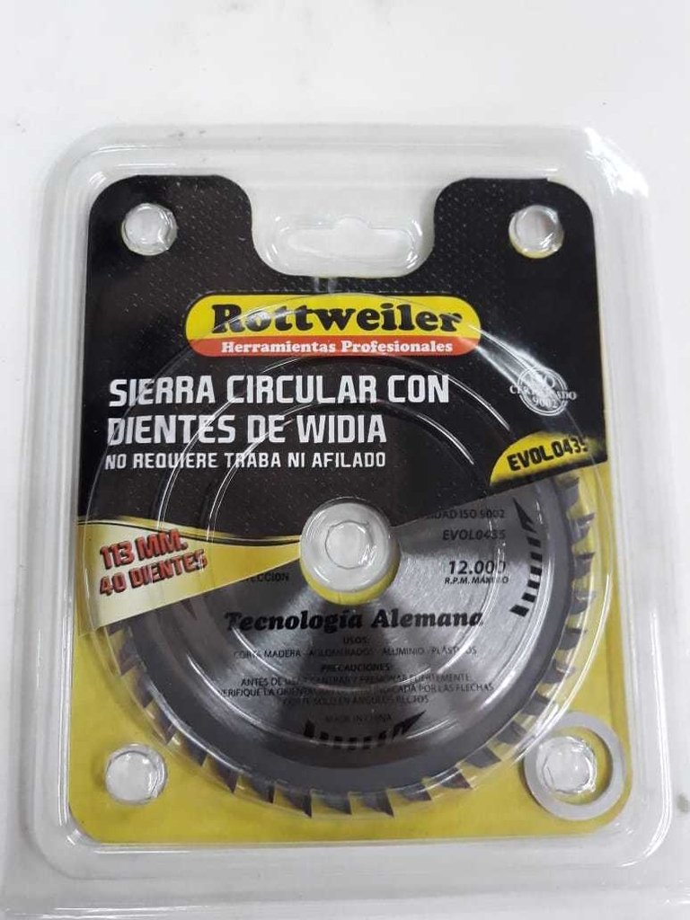 Disco Sierra 115mm Para Madera 80 Dientes Amoladora Taladro