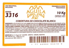 Chocolate Cobertura Blanca x kg Aguila 3316