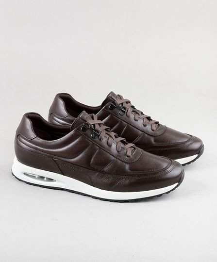 Tênis Democrata SmartCasual Air Track Café/Carvalho Ref 203101-002