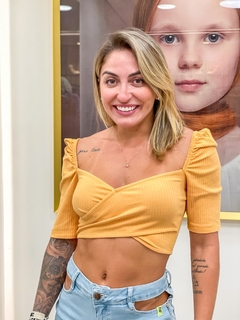 CROPPED CRUZADO - AMARELO - comprar online