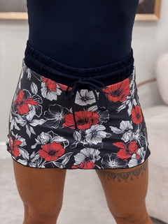 SHORT SAIA FLORAL - PRETO - comprar online