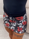 SHORT SAIA FLORAL - PRETO