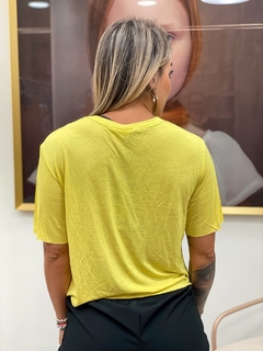 CROPPED MALHA - AMARELO LIMÃO na internet